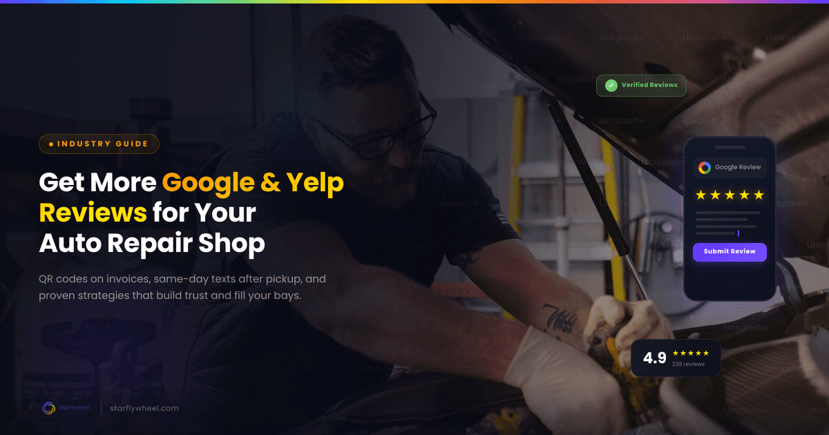 Guide to getting more reviews for auto repair shops